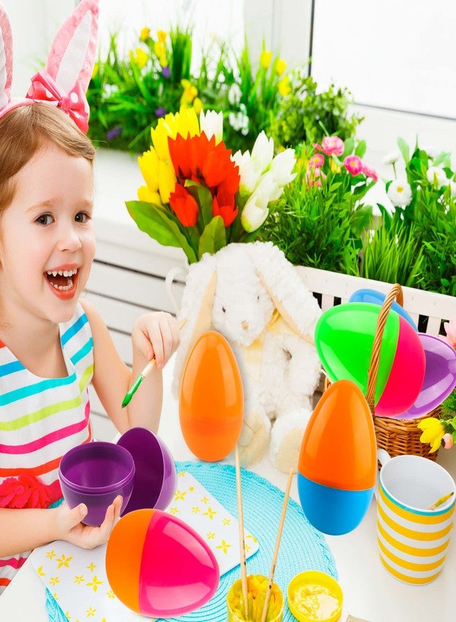 Haconba 18 Pack 6 Inch Jumbo Fillable Easter Eggs Large Bright Colorful Plastic Easter Eggs for Easter Decoration Egg Hunt Basket Stuffers, 6 Colors - Image 5